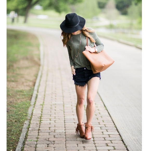 Sam Edelman Ona Olive Suede Leather Chunky Block Heel Fringe Boot Size 7.5 New - Picture 8 of 8